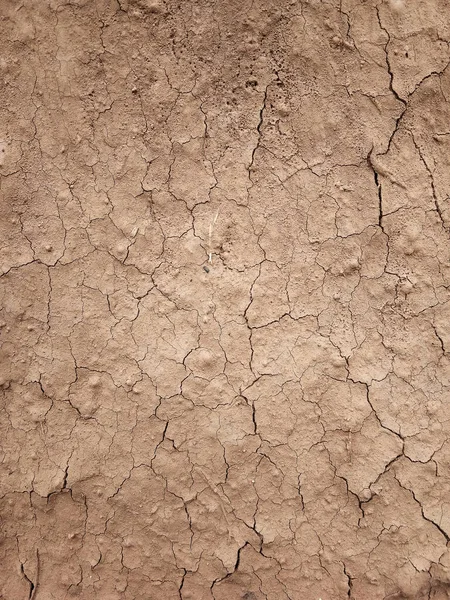 地面上有裂缝的顶部视图的背景或图形设计与干旱和死亡的概念 — 图库照片