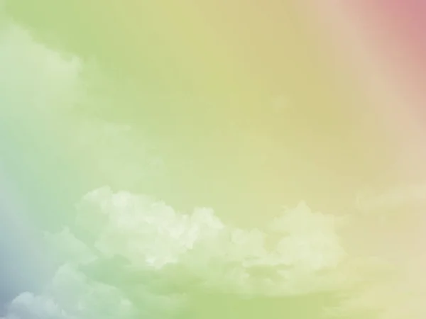 Himmel Und Wolken Pastelltönen Bunter Natürlicher Hintergrund Für Grafikdesign Oder — Stockfoto