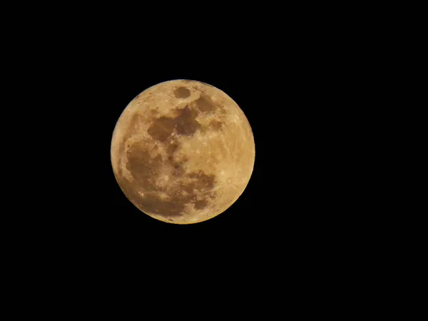 Full Orange Moon Movement Sky — Stock Photo, Image