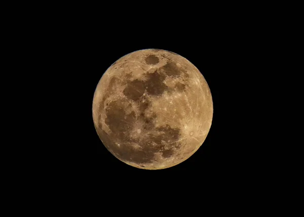 Full Orange Moon Movement Sky — Stock Photo, Image