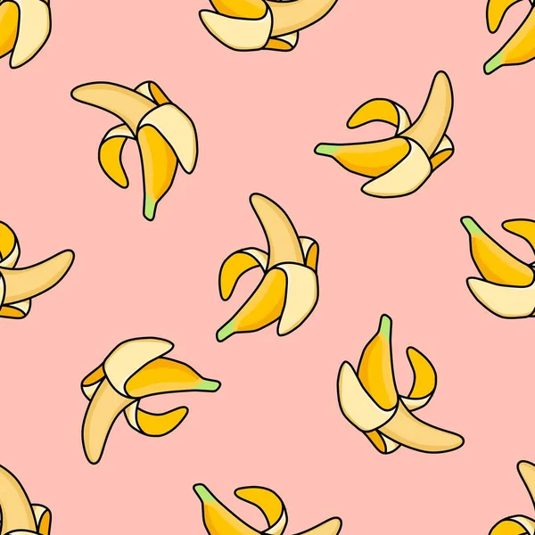 Modello Senza Cuciture Con Banane Disegno Pop Art Banane Glamour — Vettoriale Stock