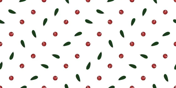 Delicate Pattern Textiles Red Berries Seamless Pattern Childrens Forest Berries — Stock Vector