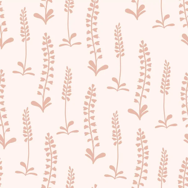 Herbes Champ Délicat Motif Rose Design Été Couleurs Tendantes — Image vectorielle