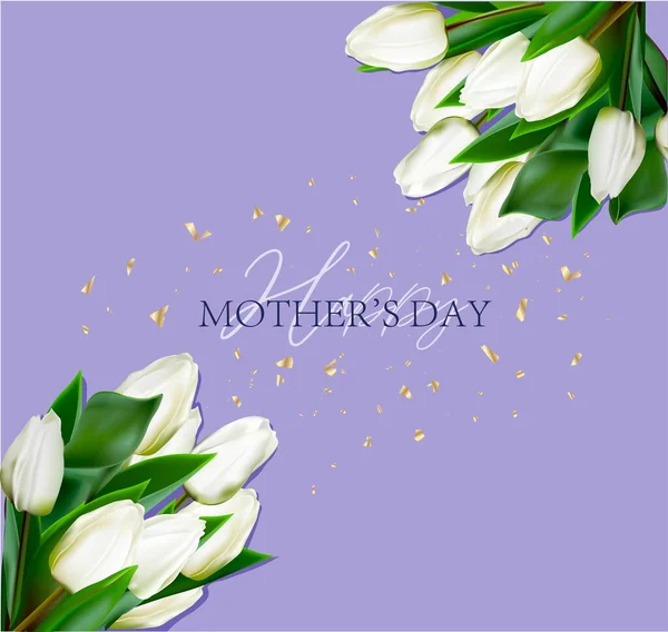 Mothers Day Very Peri Background Modern Greeting Poster Invitation Card — ストックベクタ