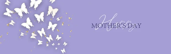 Mothers Day Very Peri Background Modern Greeting Poster Invitation Card — Vetor de Stock