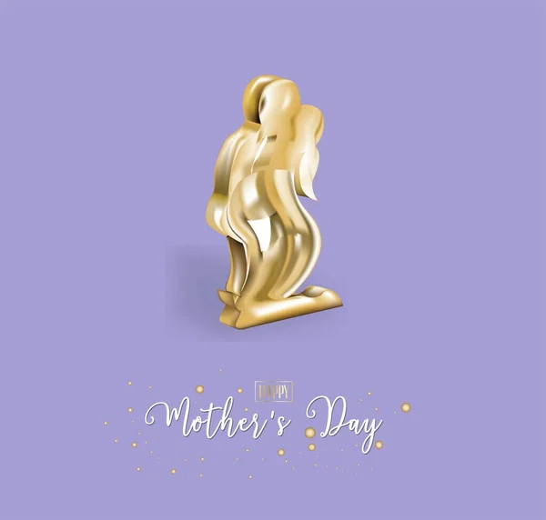 Mothers Day Very Peri Background Modern Greeting Poster Invitation Card — Vetor de Stock