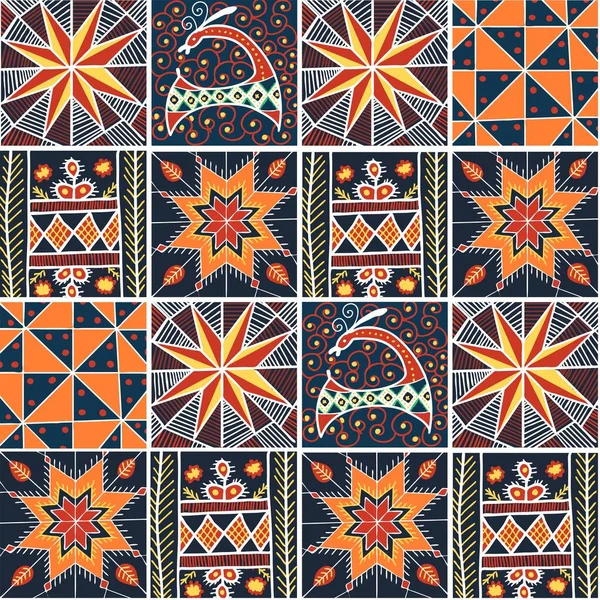 우크라 이나의 우크라 이나식으로 다듬지 패턴이다 우크라이나 국가의 유럽의 Embroidery — 스톡 벡터