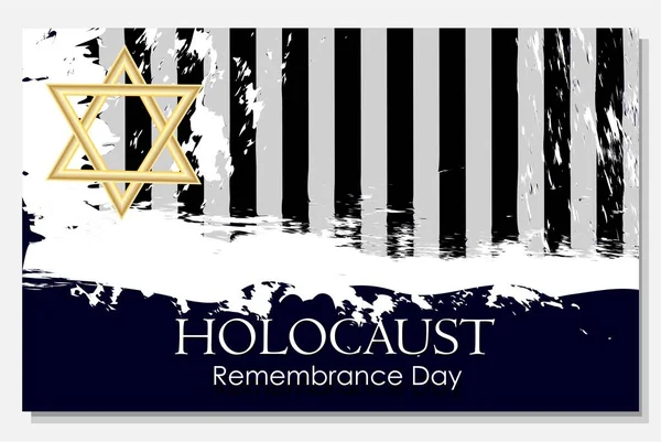 Plantilla Para Día Del Recuerdo Del Holocausto Día Internacional Del — Vector de stock
