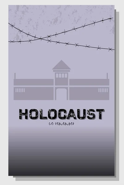 Banner Holocaust Day Remembrance Those Who Died Genocide Second World — Vector de stock