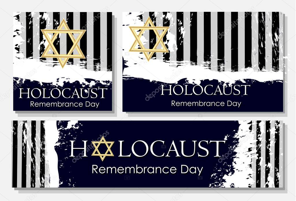 Holocaust. Poster for the day of remembrance of those killed in the Holocaust. fascist aggression against the Jews.