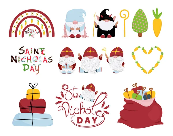 Saint Nicholas Day Saint Nicholas Day Elements — стоковий вектор