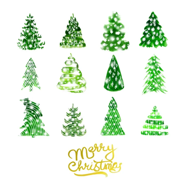 Árvores Natal Festivo Inverno Férias Fundo — Fotografia de Stock
