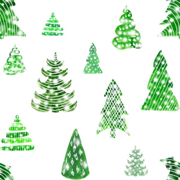 Christmas Trees Festive Winter Holiday Background — Stock Photo, Image