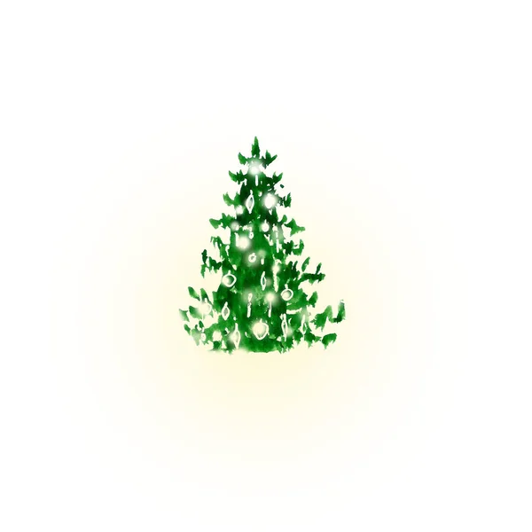 Abeto Árvore Festivo Alegre Natal Fundo — Fotografia de Stock