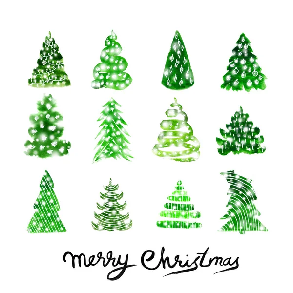Árvores Natal Festivo Inverno Férias Fundo — Fotografia de Stock