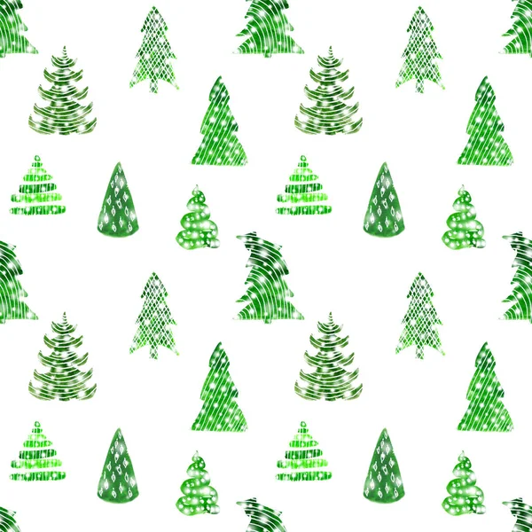 Christmas Trees Festive Winter Holiday Background — Stock Photo, Image