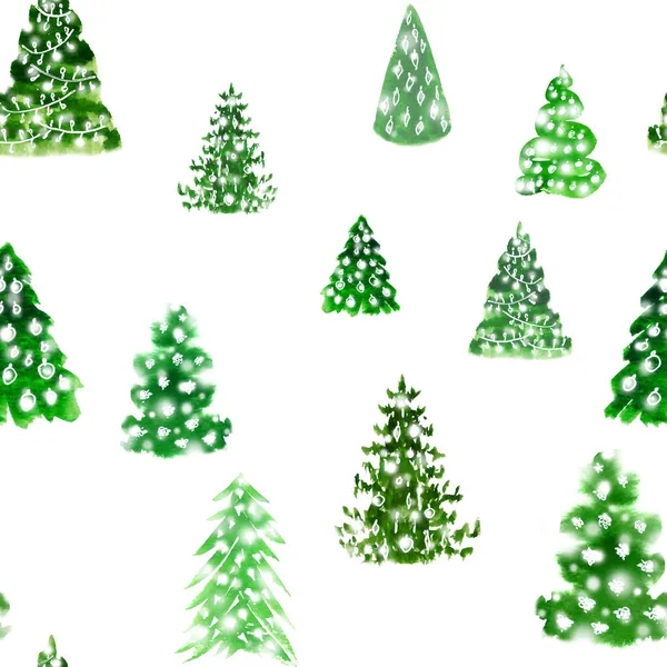 Christmas Trees Festive Winter Holiday Background — Stock Photo, Image