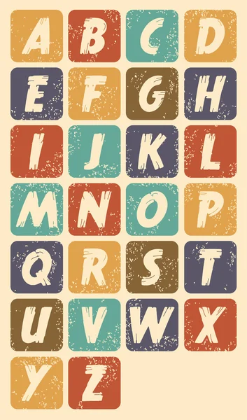 Retro-Alphabet Design. Vektorillustration — Stockvektor