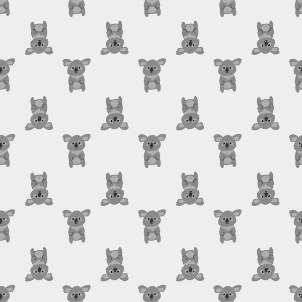 Cute Coala Seamless Vector Pattern — Vettoriale Stock