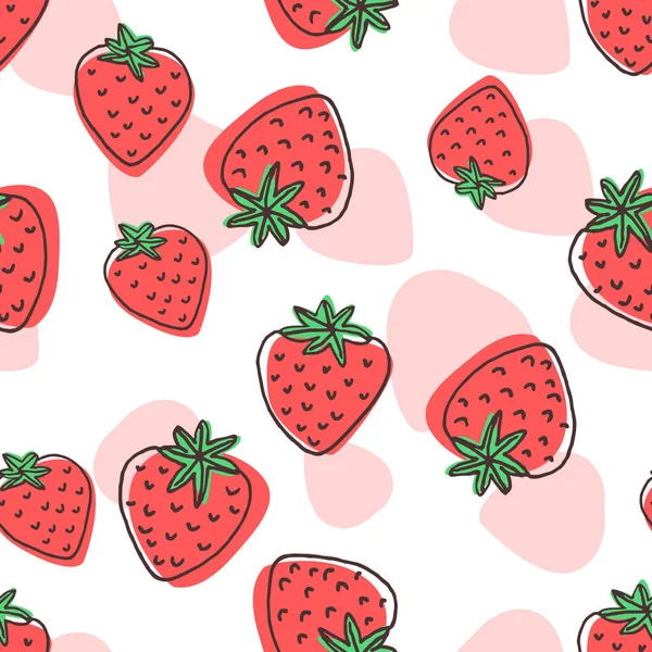 El çizimi çileksiz vektör deseni