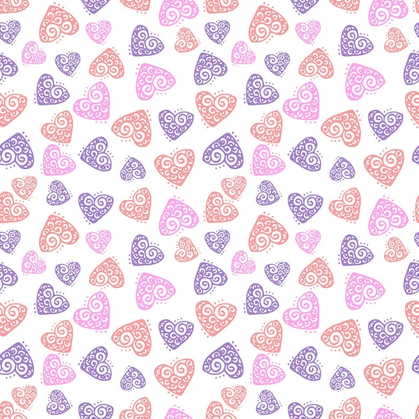 Patrón Sin Costuras Con Corazones — Vector de stock