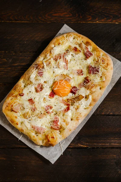 Pizza Pears Tomatoes Cheese Parmesan — Stockfoto