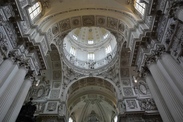 Munich Bavaria Germany 2021 Interior Baroque Theatinerkirche Theatine Church Munich — Stock Photo, Image