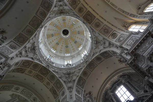 Munich Bavaria Germany 2021 Interior Baroque Theatinerkirche Theatine Church Munich — Stock Photo, Image