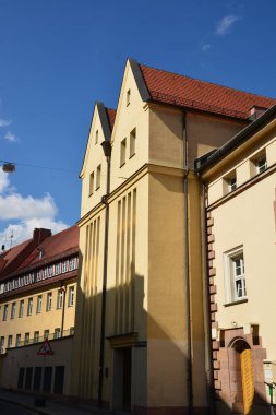 Nuremberg, Almanya 08.24.2021: Almanya 'nın Bavyera kentindeki tarihi binalar