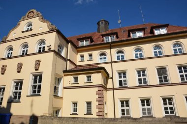 Nuremberg, Almanya 08.24.2021: Almanya 'nın Bavyera kentindeki tarihi binalar