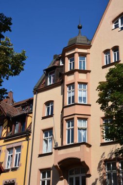 Nuremberg, Almanya 08.24.2021: Almanya 'nın Bavyera kentindeki tarihi binalar