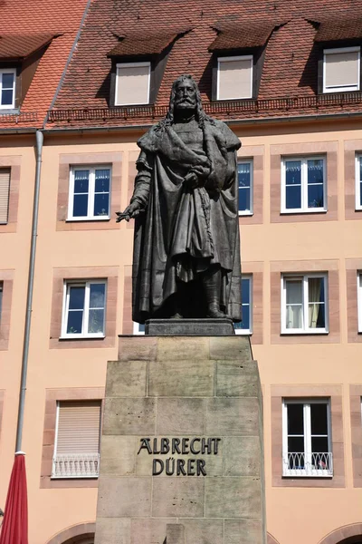 Nuremberg Bavière Allemagne 2021 Monument Artiste Renaissance Albrecht Drer Dans — Photo