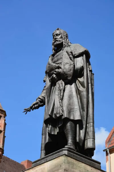 Nürnberg Bayern Tyskland 2021 Monument Över Renässanskonstnären Albrecht Drer Staden — Stockfoto