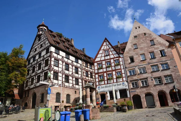 Νυρεμβέργη Γερμανία 2021 Ιστορικά Κτίρια Στην Πόλη Της Νυρεμβέργης Βαυαρία — Φωτογραφία Αρχείου
