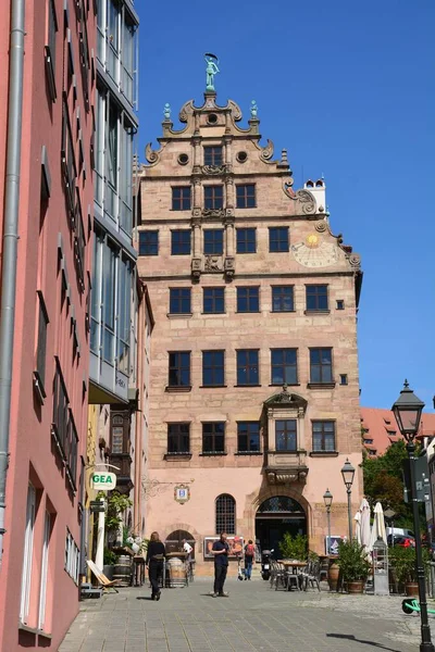 Νυρεμβέργη Γερμανία 2021 Ιστορικά Κτίρια Στην Πόλη Της Νυρεμβέργης Βαυαρία — Φωτογραφία Αρχείου