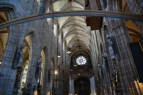 Nuremberg, Bavyera, Almanya, 08.24.2021 St Lawrence Kilisesi (LORENZKIRCHE) Gotik tarzda Nürnberg (Nrnberg))