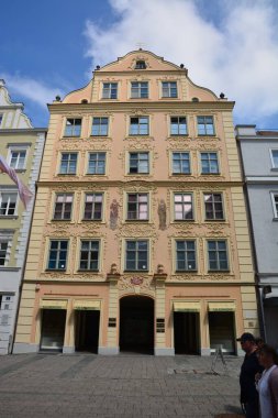 Ingolstadt, Bavyera, Almanya - 07.10.2021: Ingolstadt 'taki tarihi binalar