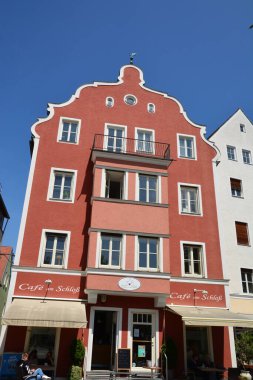 Ingolstadt, Bavyera, Almanya - 07.10.2021: Ingolstadt 'taki tarihi binalar