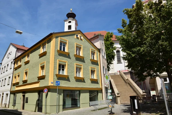 2021年10月7日 德国巴伐利亚地区艾希斯特镇的历史建筑 — 图库照片