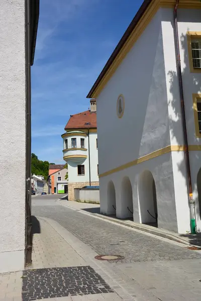 Eichsttt Alemanha 2021 Vista Rua Com Edifícios Históricos Cidade Eichsttt — Fotografia de Stock