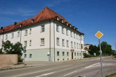 Eichsttt, Almanya 07.10.2021: Almanya 'nın Bavyera bölgesindeki Eichsttt kasabasında tarihi binalar