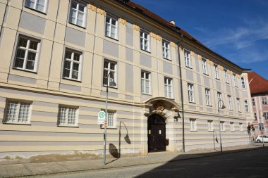 Eichsttt, Almanya 07.10.2021: Almanya 'nın Bavyera bölgesindeki Eichsttt kasabasında tarihi binalar