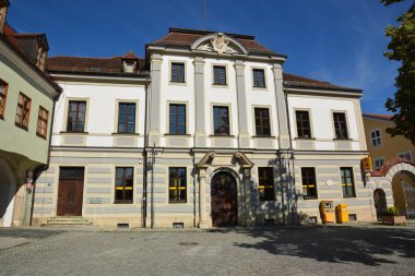 Eichsttt, Almanya 07.10.2021: Almanya 'nın Bavyera bölgesindeki Eichsttt kasabasında tarihi binalar