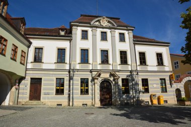 Eichsttt, Almanya 07.10.2021: Almanya 'nın Bavyera bölgesindeki Eichsttt kasabasında tarihi binalar