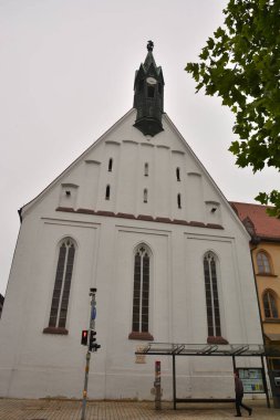 Ingolstadt, Bavyera, Almanya - 07.10.2021: Ingolstadt 'taki tarihi binalar