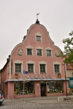 Ingolstadt, Bavyera, Almanya - 07.10.2021: Ingolstadt 'taki tarihi binalar