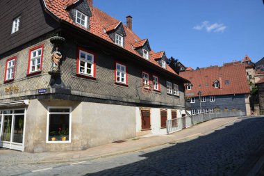 Kronach, Almanya 07.18.2021: Almanya 'nın Yukarı Franconia bölgesinde Kronach, Bavyera' da bulunan tarihi binalar
