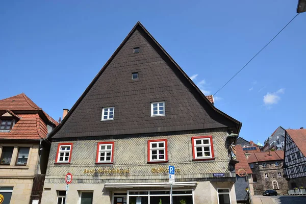 Kronach Germania 2021 Attraenti Edifici Storici Nella Città Kronach Baviera — Foto Stock