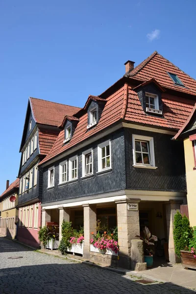 Kronach Germany 2021 Attractive Historical Buildings Town Kronach Bavaria Region — Stock Photo, Image