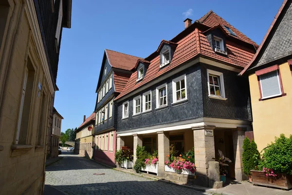 2021年7月18日 德国上弗朗西斯科地区巴伐利亚Kronach镇吸引人的历史建筑 — 图库照片